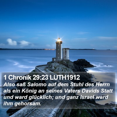 1 Chronik 29:23 LUTH1912 Bible Verse Image