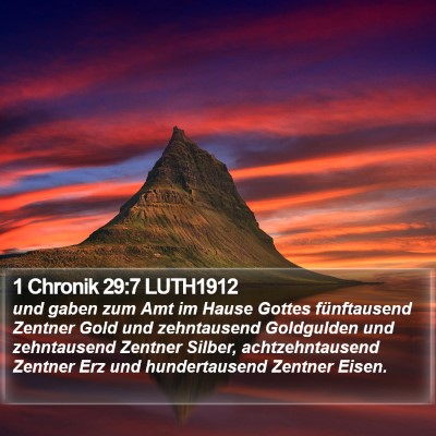 1 Chronik 29:7 LUTH1912 Bible Verse Image