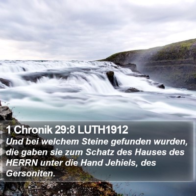 1 Chronik 29:8 LUTH1912 Bible Verse Image