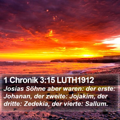 1 Chronik 3:15 LUTH1912 Bible Verse Image