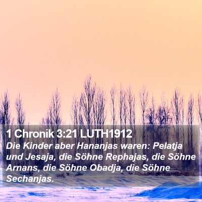 1 Chronik 3:21 LUTH1912 Bible Verse Image