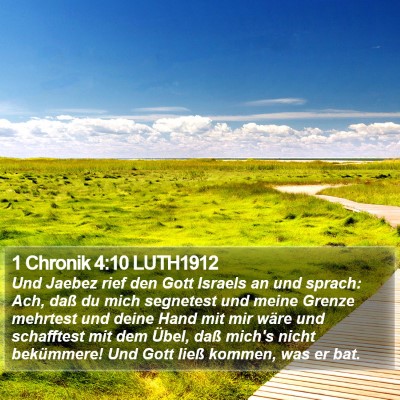 1 Chronik 4:10 LUTH1912 Bible Verse Image