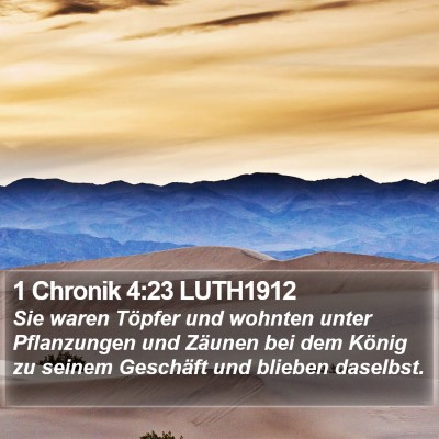 1 Chronik 4:23 LUTH1912 Bible Verse Image