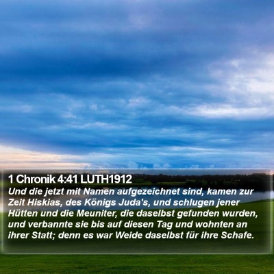 1 Chronik 4:41 LUTH1912 Bible Verse Image