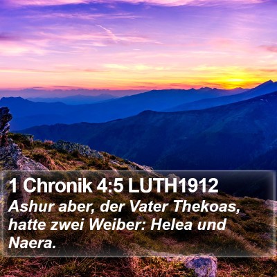 1 Chronik 4:5 LUTH1912 Bible Verse Image