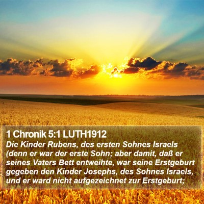 1 Chronik 5:1 LUTH1912 Bible Verse Image