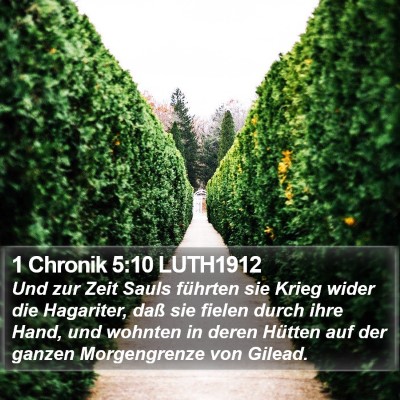 1 Chronik 5:10 LUTH1912 Bible Verse Image