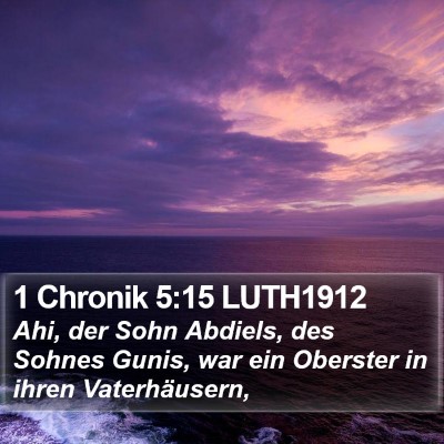 1 Chronik 5:15 LUTH1912 Bible Verse Image