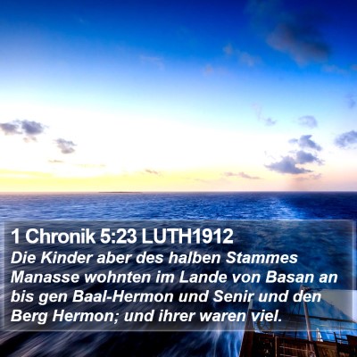 1 Chronik 5:23 LUTH1912 Bible Verse Image