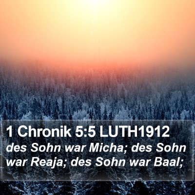 1 Chronik 5:5 LUTH1912 Bible Verse Image