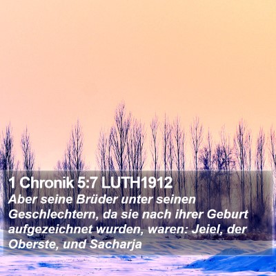 1 Chronik 5:7 LUTH1912 Bible Verse Image