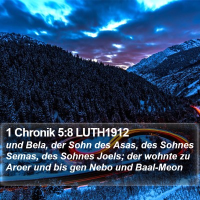 1 Chronik 5:8 LUTH1912 Bible Verse Image