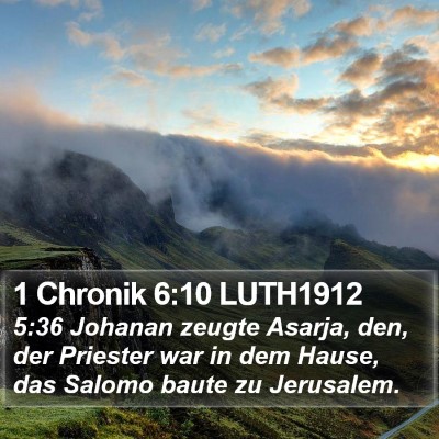 1 Chronik 6:10 LUTH1912 Bible Verse Image