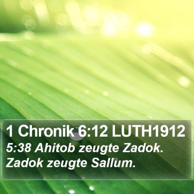 1 Chronik 6:12 LUTH1912 Bible Verse Image