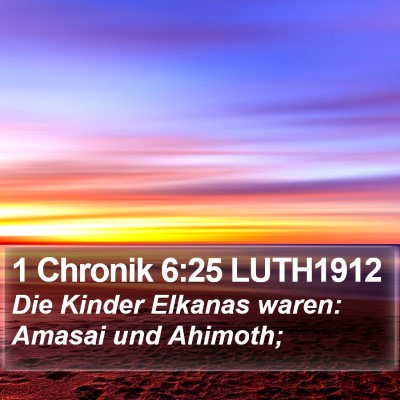 1 Chronik 6:25 LUTH1912 Bible Verse Image