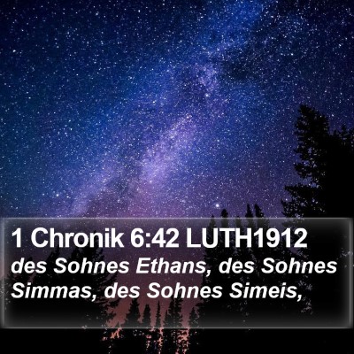 1 Chronik 6:42 LUTH1912 Bible Verse Image