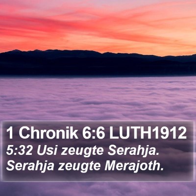 1 Chronik 6:6 LUTH1912 Bible Verse Image