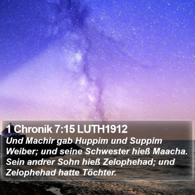 1 Chronik 7:15 LUTH1912 Bible Verse Image