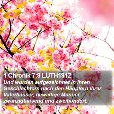 1 Chronik 7:9 LUTH1912 Bible Verse Image