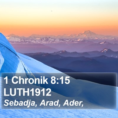 1 Chronik 8:15 LUTH1912 Bible Verse Image