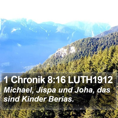 1 Chronik 8:16 LUTH1912 Bible Verse Image