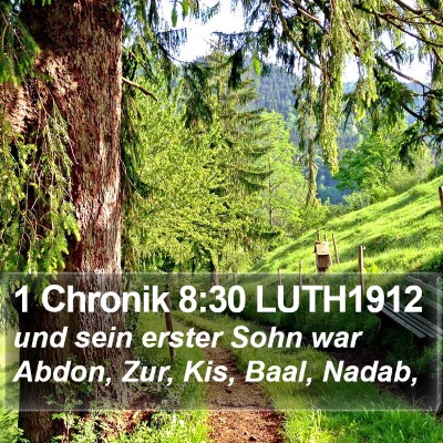 1 Chronik 8:30 LUTH1912 Bible Verse Image