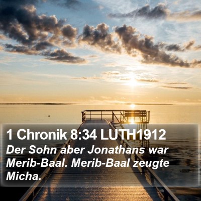 1 Chronik 8:34 LUTH1912 Bible Verse Image