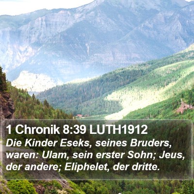 1 Chronik 8:39 LUTH1912 Bible Verse Image
