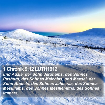 1 Chronik 9:12 LUTH1912 Bible Verse Image
