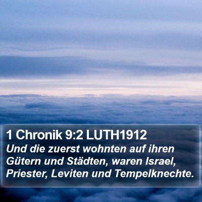 1 Chronik 9:2 LUTH1912 Bible Verse Image