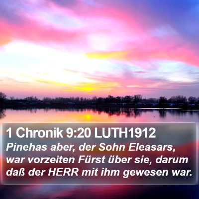 1 Chronik 9:20 LUTH1912 Bible Verse Image
