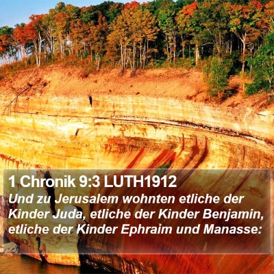 1 Chronik 9:3 LUTH1912 Bible Verse Image
