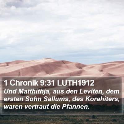 1 Chronik 9:31 LUTH1912 Bible Verse Image