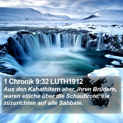 1 Chronik 9:32 LUTH1912 Bible Verse Image