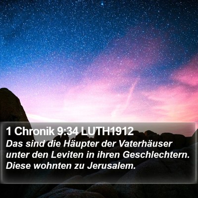 1 Chronik 9:34 LUTH1912 Bible Verse Image