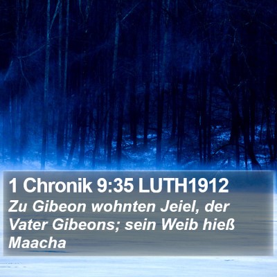 1 Chronik 9:35 LUTH1912 Bible Verse Image