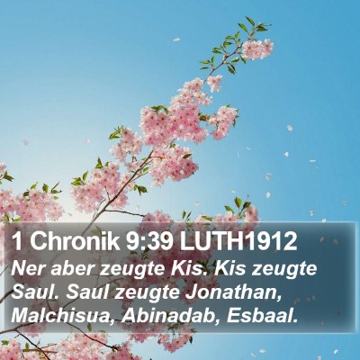 1 Chronik 9:39 LUTH1912 Bible Verse Image