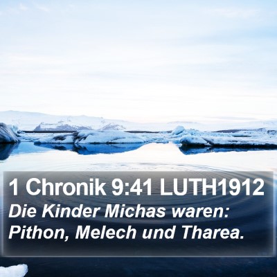 1 Chronik 9:41 LUTH1912 Bible Verse Image