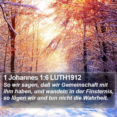 1 Johannes 1:6 LUTH1912 Bible Verse Image