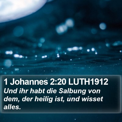 1 Johannes 2:20 LUTH1912 Bible Verse Image