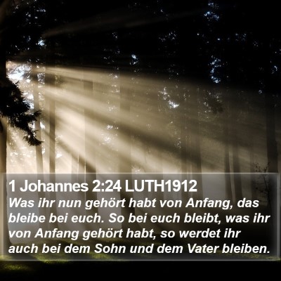1 Johannes 2:24 LUTH1912 Bible Verse Image