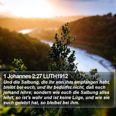 1 Johannes 2:27 LUTH1912 Bible Verse Image