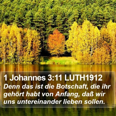 1 Johannes 3:11 LUTH1912 Bible Verse Image