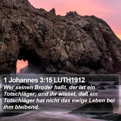 1 Johannes 3:15 LUTH1912 Bible Verse Image