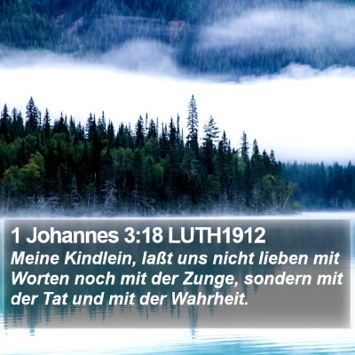 1 Johannes 3:18 LUTH1912 Bible Verse Image