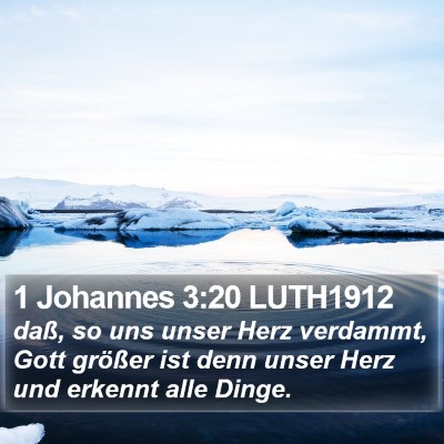 1 Johannes 3:20 LUTH1912 Bible Verse Image