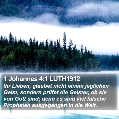 1 Johannes 4:1 LUTH1912 Bible Verse Image