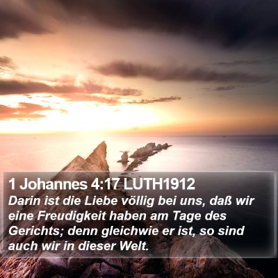 1 Johannes 4:17 LUTH1912 Bible Verse Image