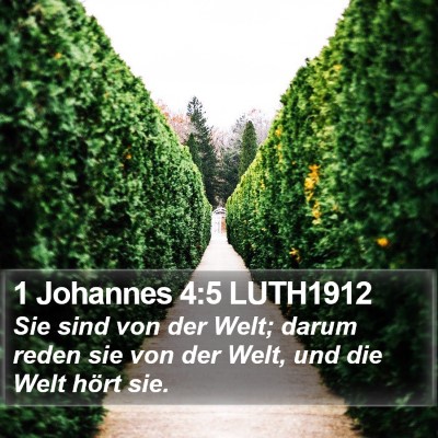 1 Johannes 4:5 LUTH1912 Bible Verse Image