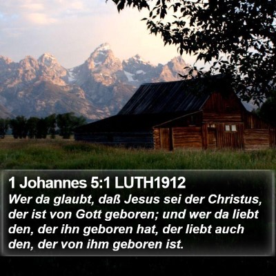 1 Johannes 5:1 LUTH1912 Bible Verse Image